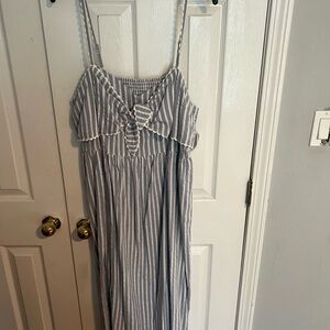 Old Navy Blue and White Striped Dress
